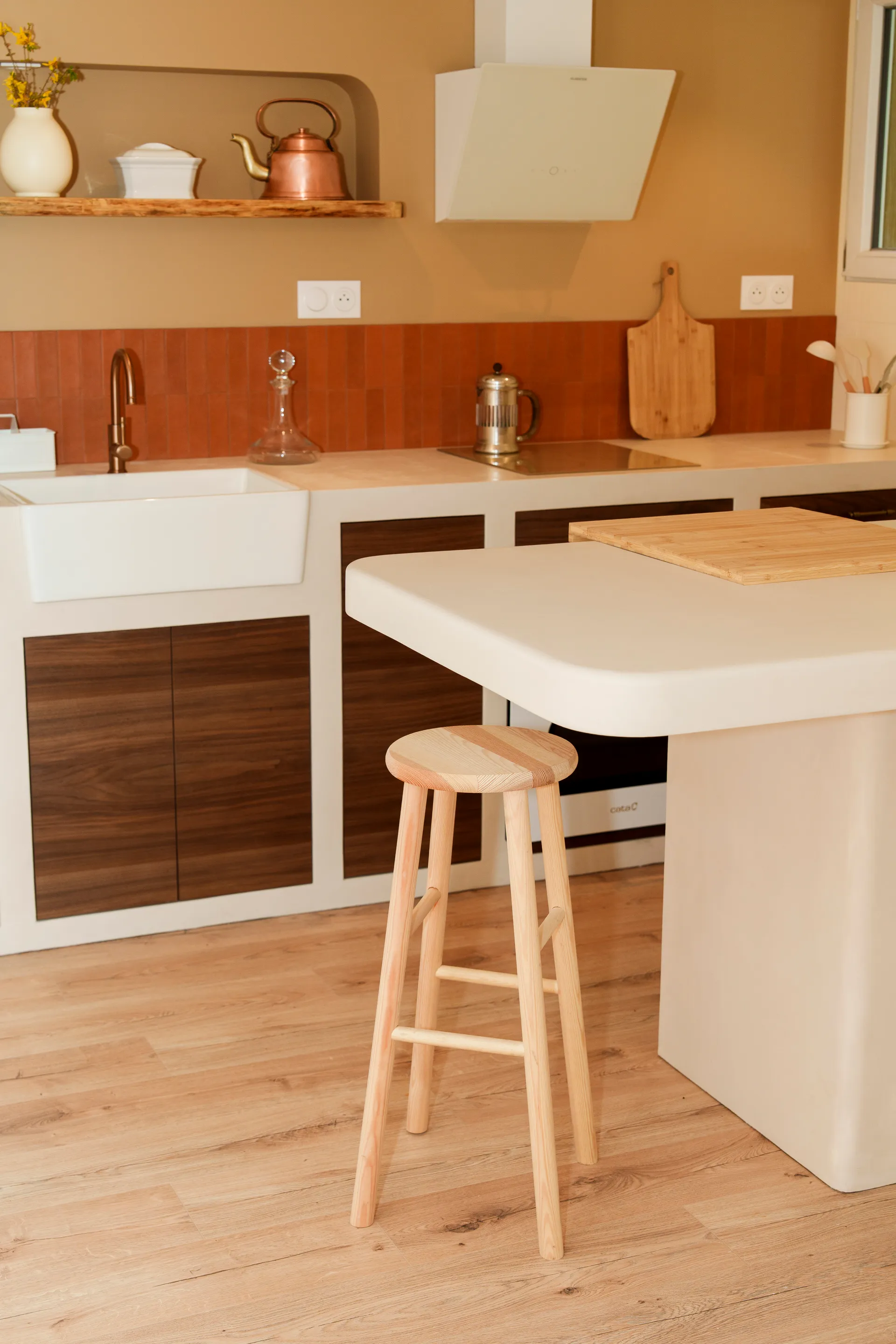 Meuble cuisine beton cire sur mesure — DOD& Capbreton