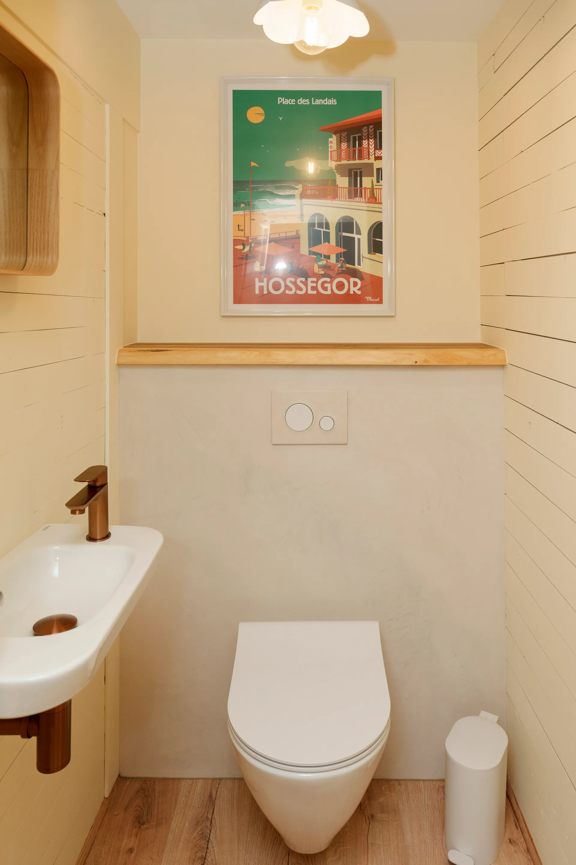 Toilettes en beton cire — murs et sol — DOD& Pau